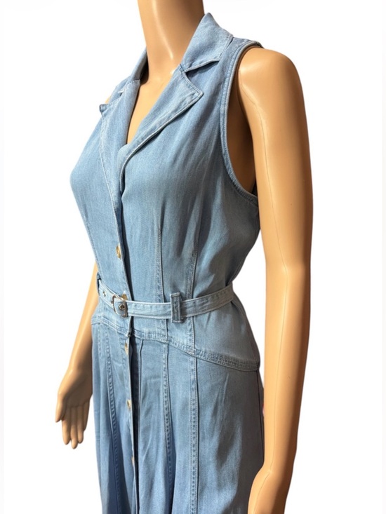 NWT Robert Rodriguez Junifer Kona Light Wash Denim Sleeveless Maxi Dress Sz 2 - Picture 4 of 11